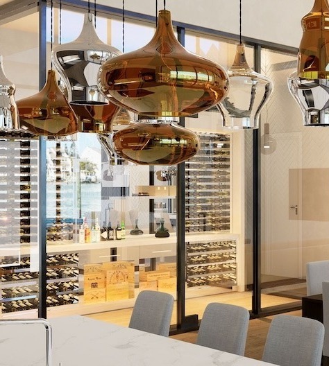 Kitchen-counter-dining-and-wine-wall-1