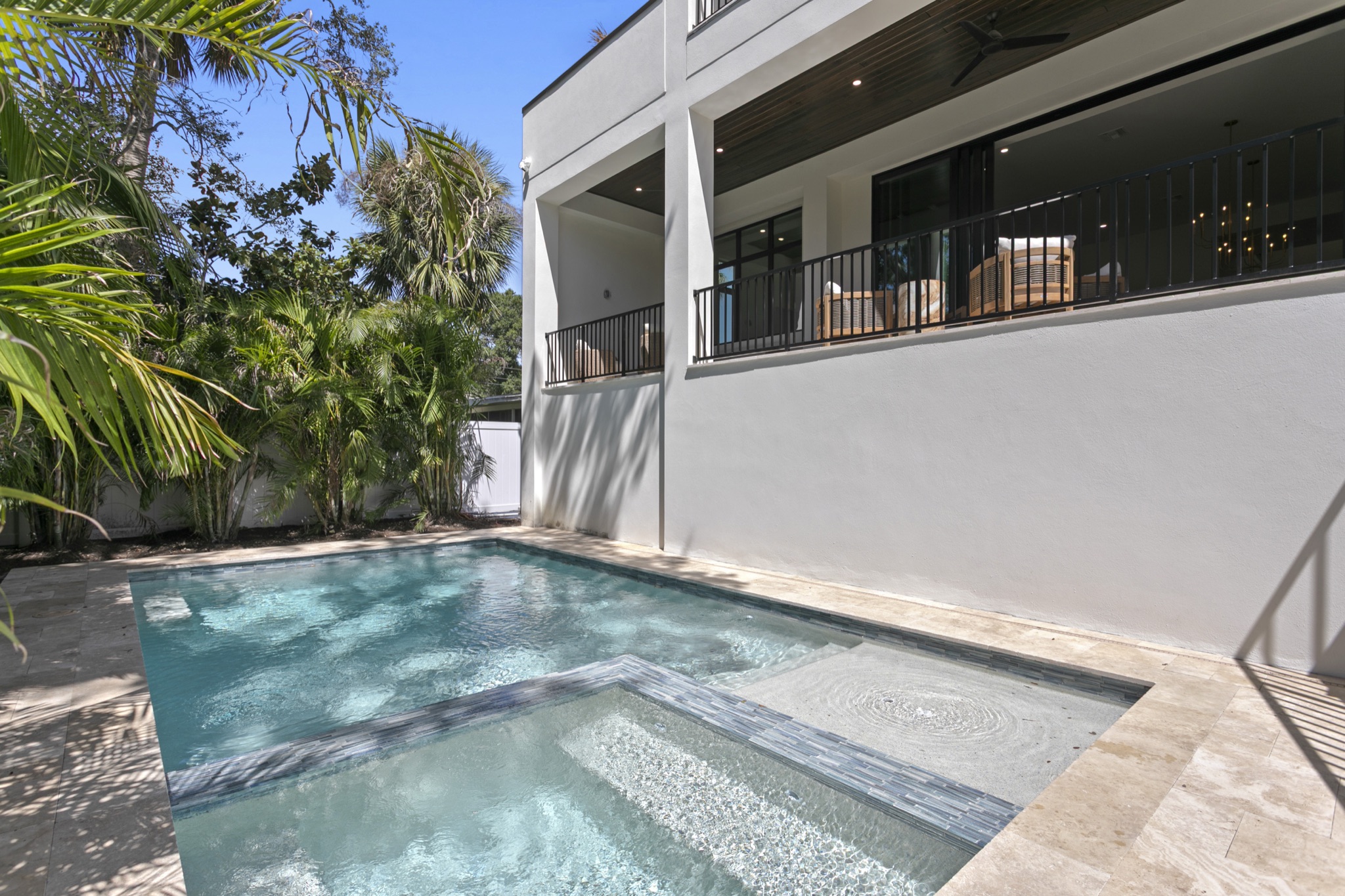 403 S Barbara - Pool and rear elevation