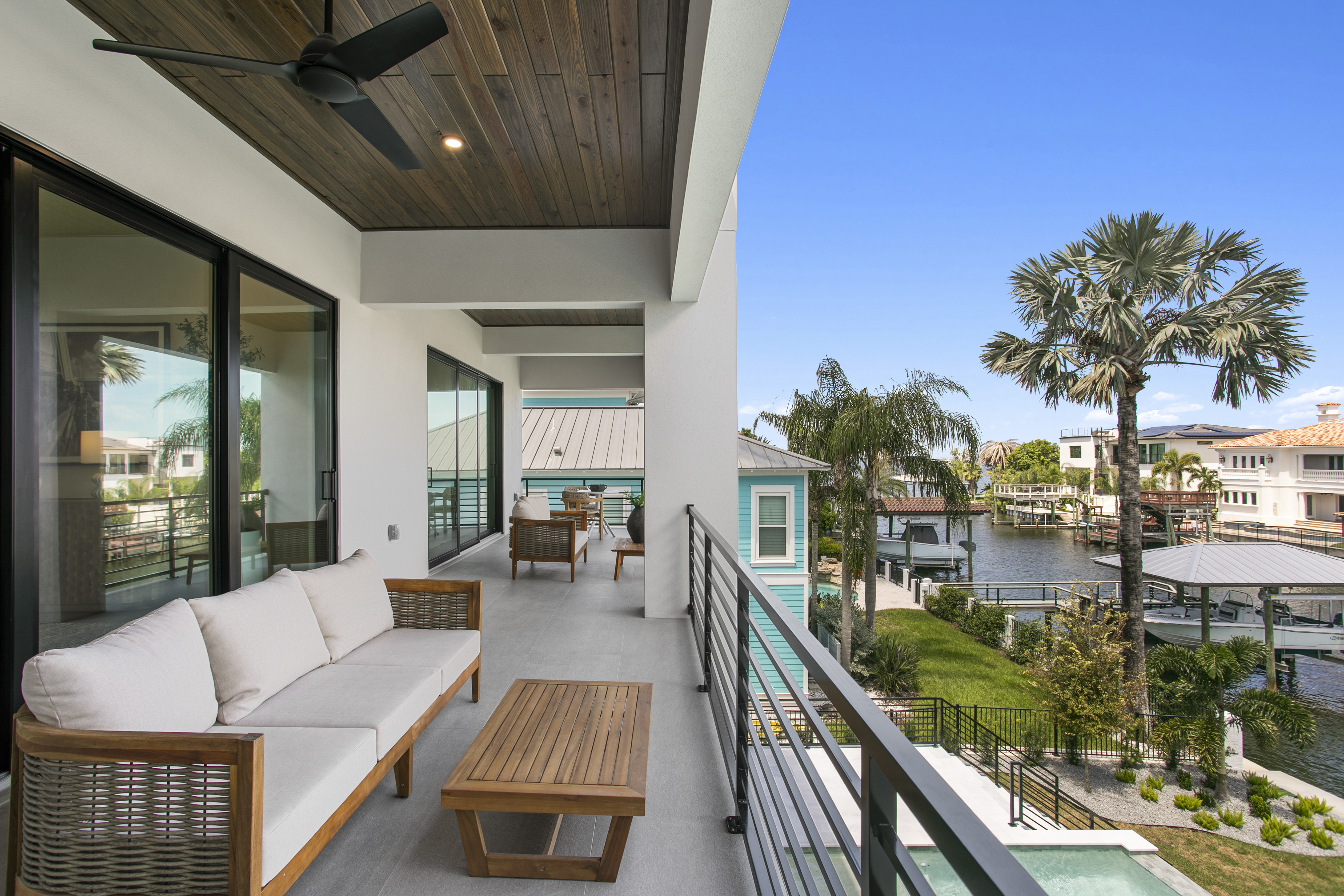 Upstairs shared balcony