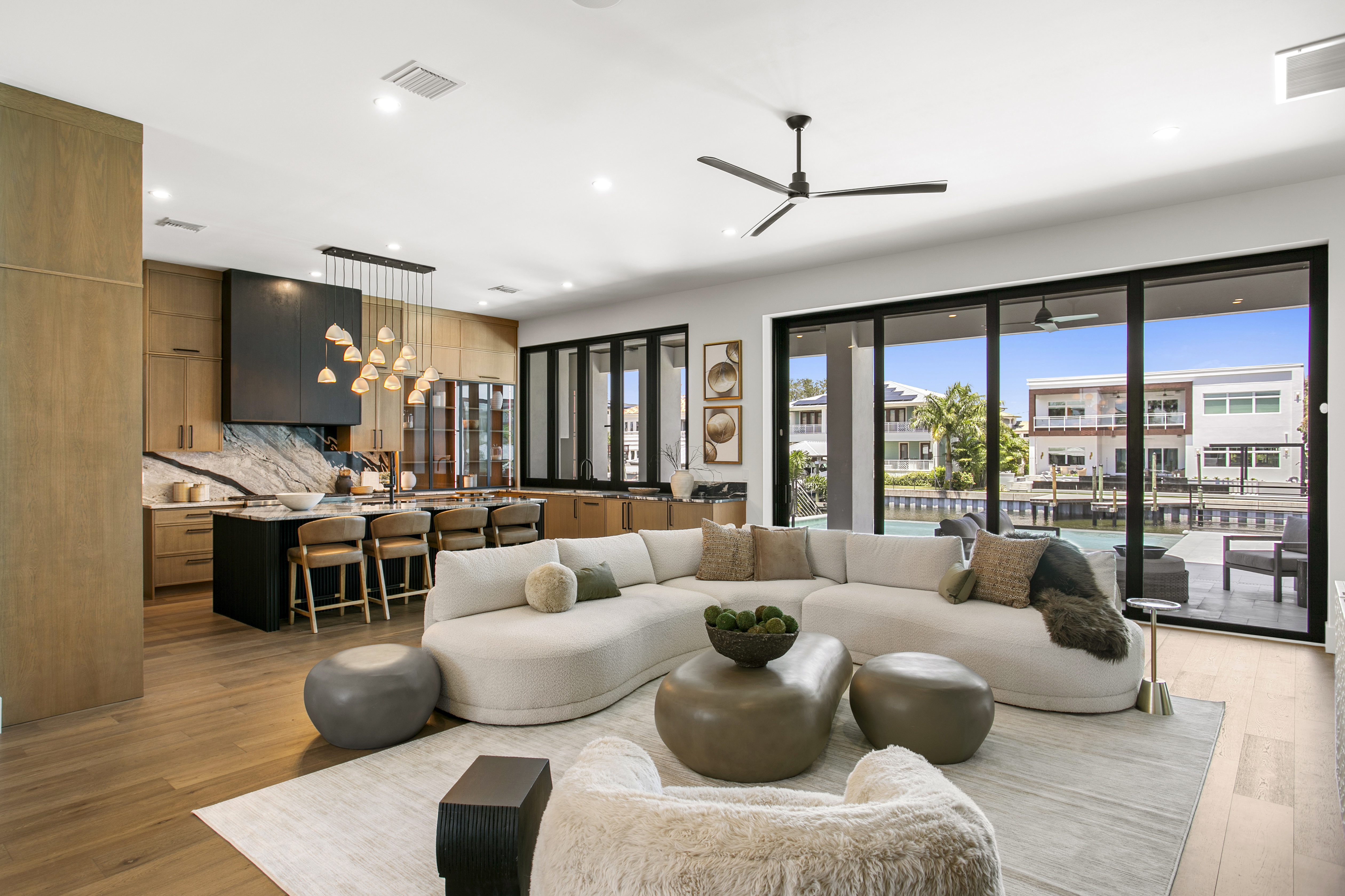 Kitchen and Living Room 