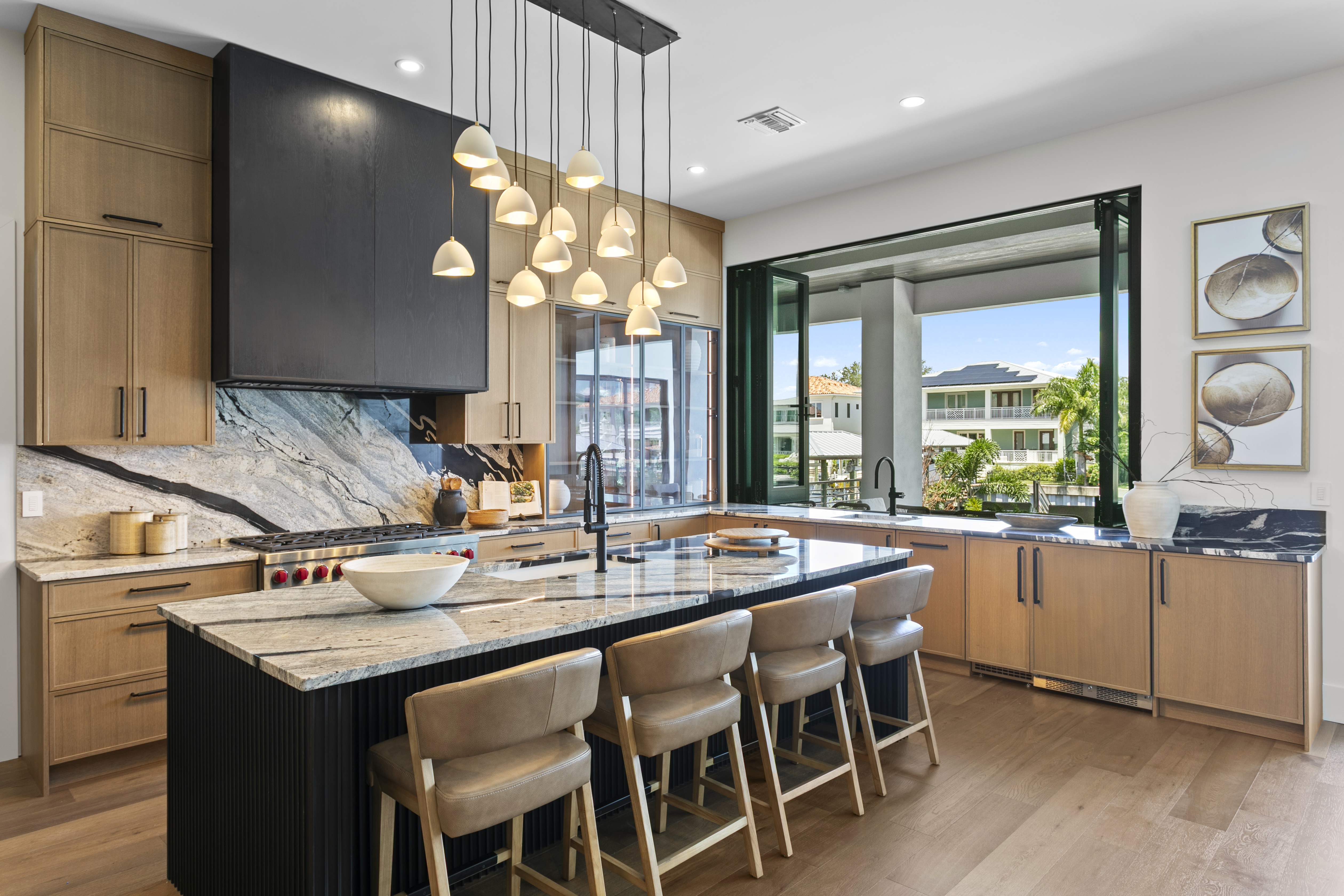 Kitchen with Passthrough Window